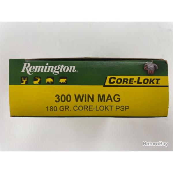 REMINGTON 300 WIN 11.7G CORE LOCK PSP BOITE DE 20 BALLES(VENDU PAR 2 BOITES)