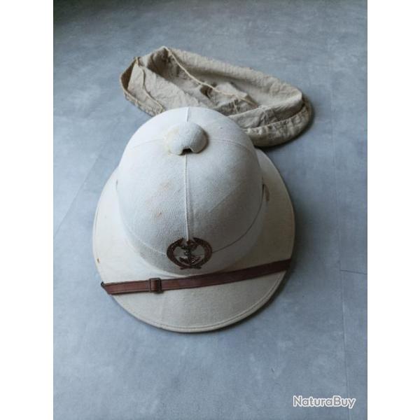 Casque colonial sous officier marine franais 1931