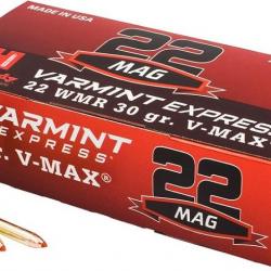 BALLES HORNADY , V-MAX 30GR , Calibre:22WMR.