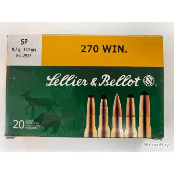 SELLIER BELLOT 270 WIN 9.7G SPCE BOITE DE 20 BALLES(VENDU PAR 2 BOITES)