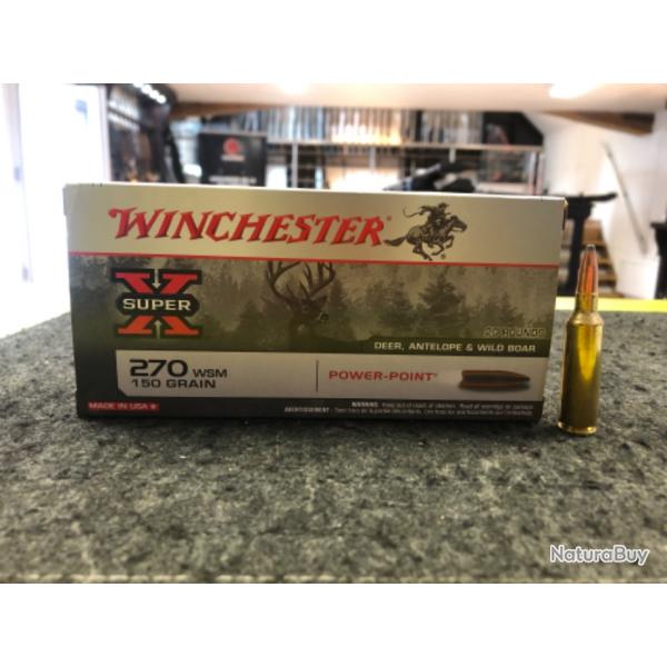 Winchester Power Point Calibre 270 Wsm 150 Grains