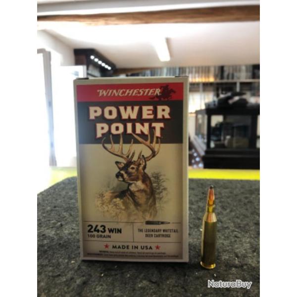 Winchester Power Point Calibre 243 Win 100 Grain