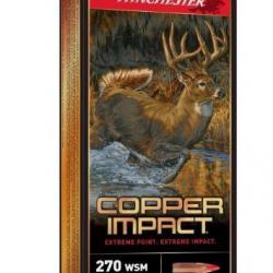 Cartouches WINCHESTER cal.270wsm extrême copper impact 130gr par 60