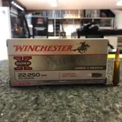 Winchester Super X Soft  Point Calibre 22-250 Rem 55 Grain