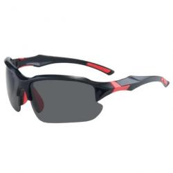 Lunettes de Soleil de Cyclisme Polarisées UV400 pour Hommes Noir/rouge