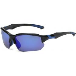 Lunettes de Soleil de Cyclisme Polarisées UV400 pour Hommes Noir/Bleu