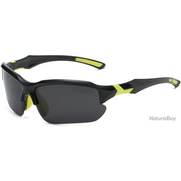 Lunettes de Soleil de Cyclisme Polarises UV400 pour Hommes Noir/Jaune