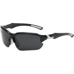 Lunettes de Soleil de Cyclisme Polarisées UV400 pour Hommes Noir/Blanc