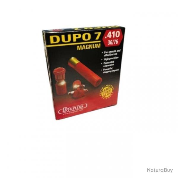 Cartouches expansive dupo 7 DDUPLEKS expansive cal.410 magnum par 5