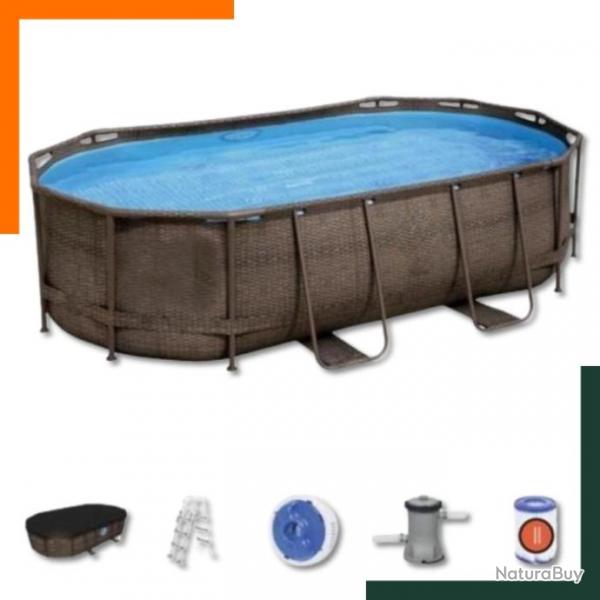 Piscine hors sol 427 x 250 x 100 cm avec accessoires complets - LIVRAISON GRATUITE ET RAPIDE