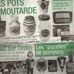 la vie du collectionneur 385 octobre 2001, pucelles de pompiers, pots à moutarde , jeu de paume,