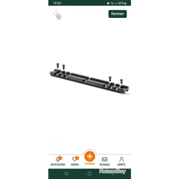 1 x Embase Fixe Prisme 21 Verney-Carron Impact Auto A. M.