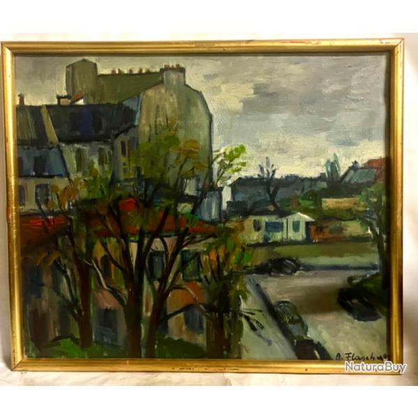 Huile sur toile Alexander Flaschner paris 18