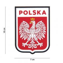 Patch 3D PVC Ecusson Pologne Rouge (101 Inc)