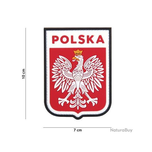 Patch 3D PVC Ecusson Pologne Rouge (101 Inc)