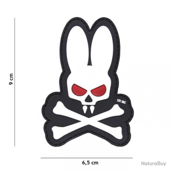 Patch 3D PVC Skull Bunny Blanc (101 Inc)