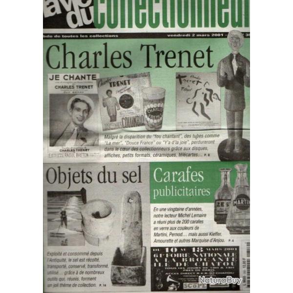 la vie du collectionneur 356 charles trnet ,objets du sel, crayons de couleur, james bond,