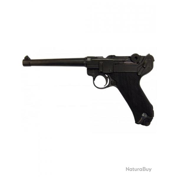 Pistolet Denix Luger P08 Parabellum crosse noir-Luger P08 Parabellum 30cm