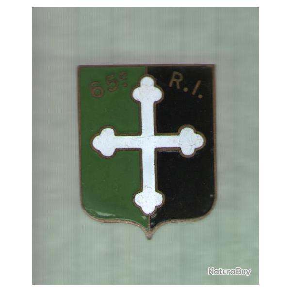 INSIGNE  65  regiment  infanterie d'armistice