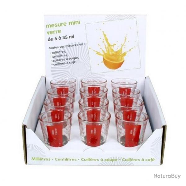 Prsentoir de 12 mini-verres doseurs