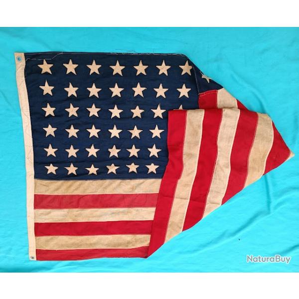 drapeau US 48 toiles cousues priode seconde guerre mondiale