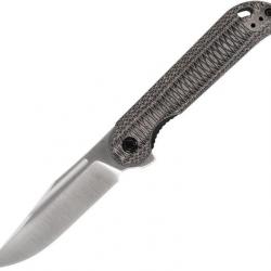 Couteau Vosteed Bellamy Black Manche Norplex UltreX Micarta Lame Acier M390 Clip Point IKBS VOSA3201