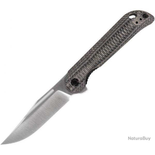 Couteau Vosteed Bellamy Black Manche Norplex UltreX Micarta Lame Acier M390 Clip Point IKBS VOSA3201