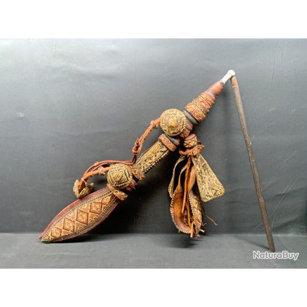 BEAU SABRE MANDINGUE TRADITIONNEL DU XX SIECLE, LAME FORGEE, ART AFRICAIN, MALINKE