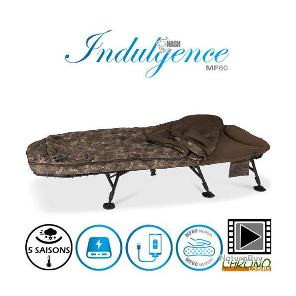 Bed Chair Nash MF60 Indulgence SS3 MKII 6 pieds 5 saisons