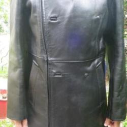VESTE MANTEAU 3/4 ARMEE FABRICATION FRANÇAISE GRAULHET- CUIR EPAIS - 1993 TBE - L104 / 52