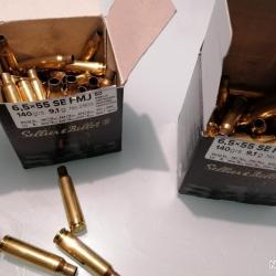 Lot de 100 douilles 6.5x55 SE (Mauser Su&eacute;dois)
