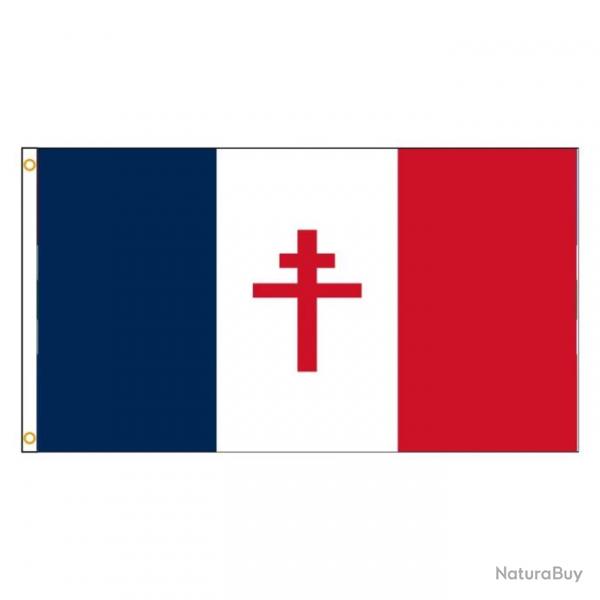 Drapeau franais France libre libration 1944 croix de lorraine - 60x90cm