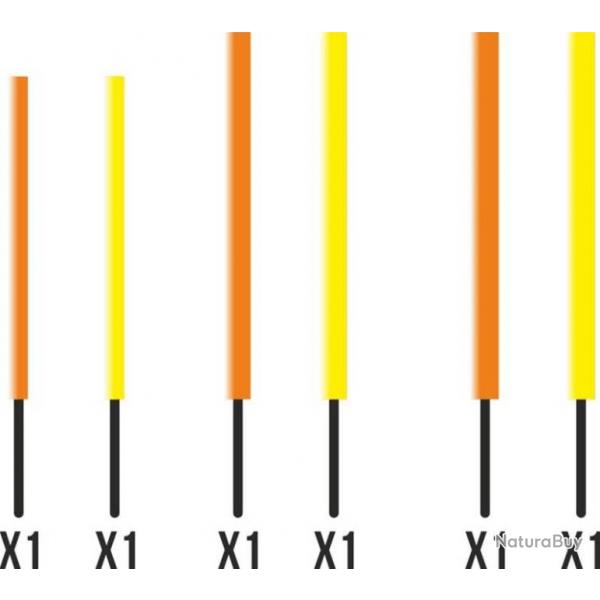 Antennes Insert GARBOLINO Pour Wagglers Comptition X6 INSERT COURT PLASTIQUE CREUSE / 1.5-2-2.5mm