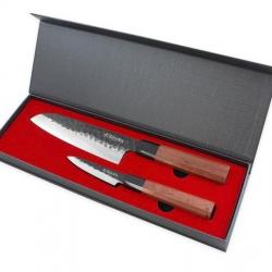 Coffret 2 couteaux "Séquoia San Maï" Santoku / office [Sayuto]