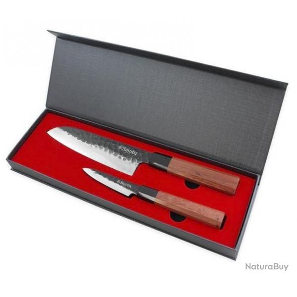 Coffret 2 couteaux "Squoia San Ma" Santoku / office [Sayuto]