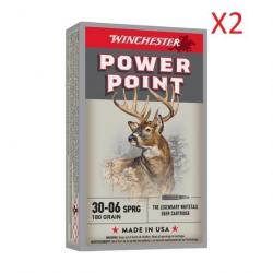 WAHOO ! Lot de 2 Boites de 20 Balles Winchester - Power Point - Cal.30-06 - 180Grs - PROMO !