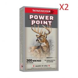 WAHOO ! Lot de 2 Boites de 20 Balles Winchester - Power Point - Cal.300WM - 180Grs - PROMO !