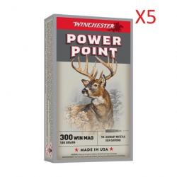 WAHOO ! Lot de 5 Boites de 20 Balles Winchester - Power Point - Cal.300WM - 180Grs - PROMO !