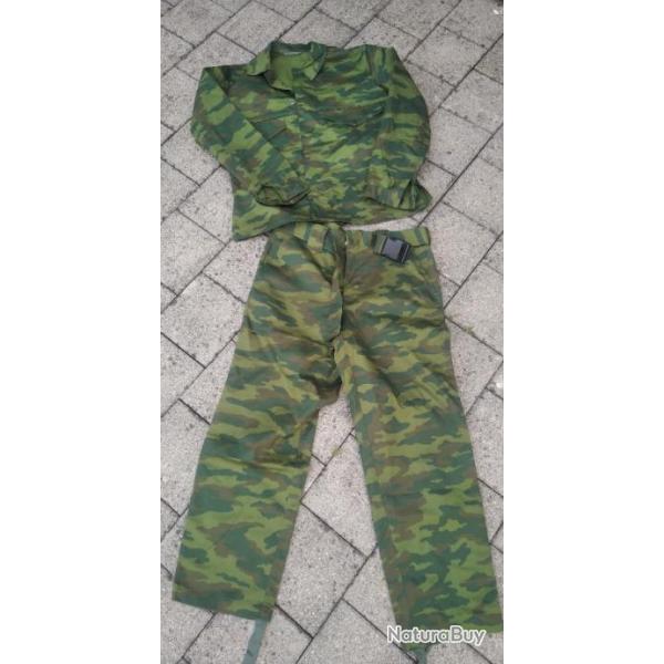 AUTHENTIQUE TENUE VESTE ET PANTALON CAMOUFLAGE "FLORA" VSR 98 TAILLE L (52/3) NEUVE