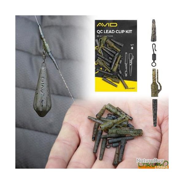 Clip Plomb Avid Carp QC Lead Clip Kit (par 5)