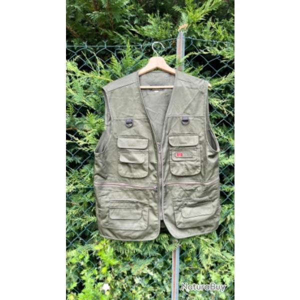 SANYOU Gilet de Pche / Chasse / Rando Casual sans Manches Veste - XXXL Homme Kaki