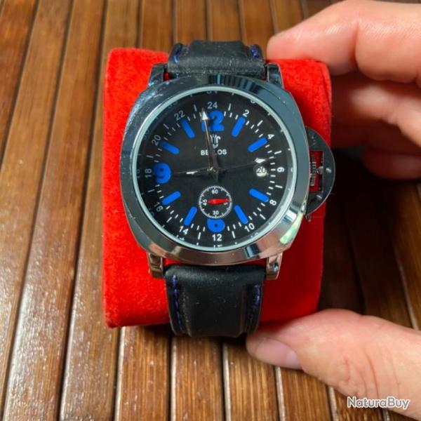 MONTRE AUTOMATIQUE BELLOS COMME NEUVE JAMAIS PORTE MCANISME VISIBLE