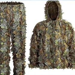 Tenu de camouflage 3D à feuilles M/L/XL/XXL. Promo limitée