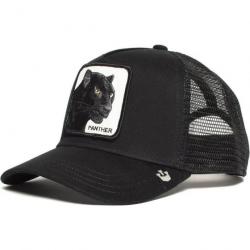 Casquette baseball arrière ouvert avec patch animal - Panthère noire