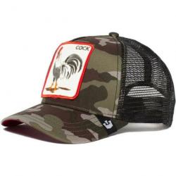 Casquette baseball arrière ouvert avec patch animal - Coq camouflage