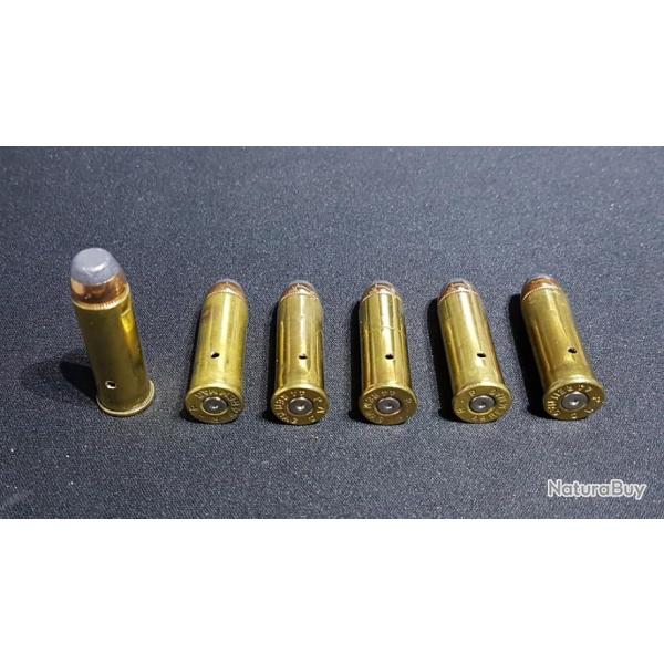 Lots de 6 Cartouches de 44 remington magnum PMC ou R-P neutralise tte semi blinde tui laiton