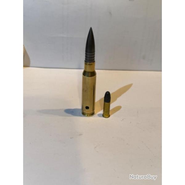 Munition 308 WIN ogive monolithique molycoater collection inerte