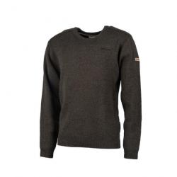 Pull broderie marron