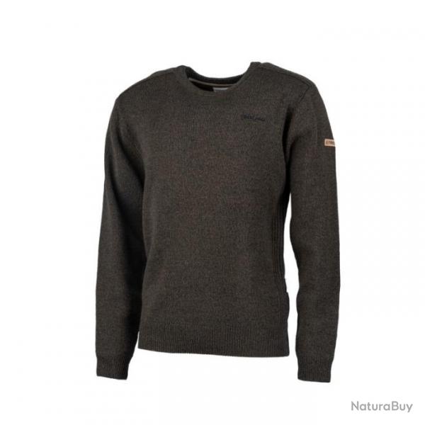 Pull broderie marron