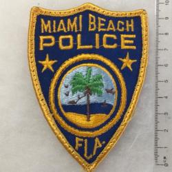 ETATS-UNIS US POLICE - Insigne brodé PATCH POLICE AMERICAINE MIAMI BEACH POLICE